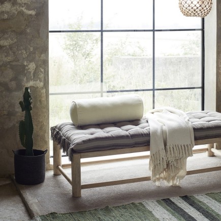plaid recycle coton blanc ecru creme madam stoltz
