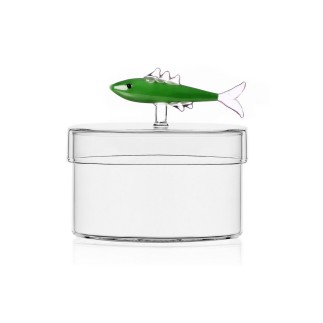 Boite en verre decorative poisson sardine bonbonniere Ichendorf Marine Garden