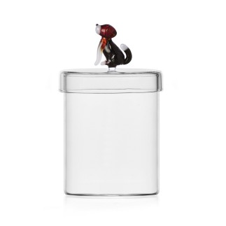 Boite verre bonbonniere petit chien Ichendorf Milano Foxhound Dogs