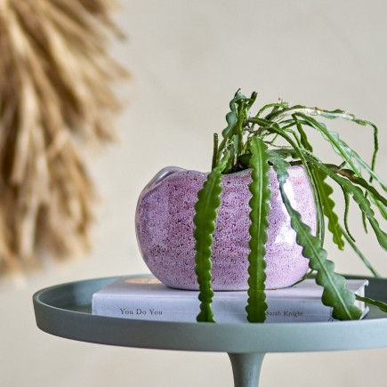 cache pot rose gres organique bloomingville pennie