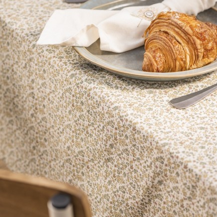 nappe fleurie vert jaune coton ib laursen