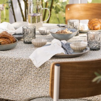 nappe fleurie vert jaune coton ib laursen