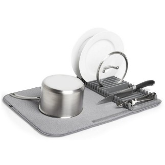 umbra 330720-149 udry egouttoir vaisselle plat pliable tapis de sechage gris
