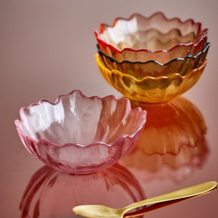 Petits bols verre fleur Bloomingville Kana set de 4
