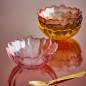 Petits bols verre forme de fleur multicolores Bloomingville Kana set de 4