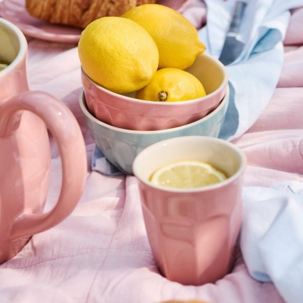 tasse a cafe rustique style campagne rose corail pourdre ib laursen
