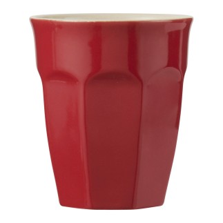 becher Kaffeetasse gerippter roter Sandstein Ib Laursen