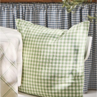 housse de coussin vichy vert coton ib laursen