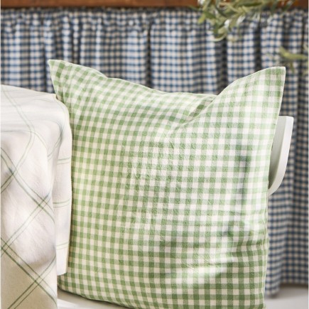 housse de coussin vichy vert coton ib laursen
