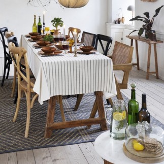 Plateau bois cloche en verre artisanal Madam Stoltz