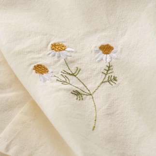 Torchon de cuisine broderie fleur IB Laursen Flora