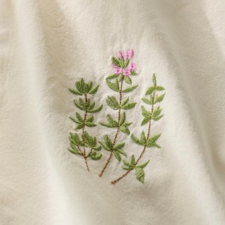 Torchon de cuisine coton broderie fleur IB Laursen