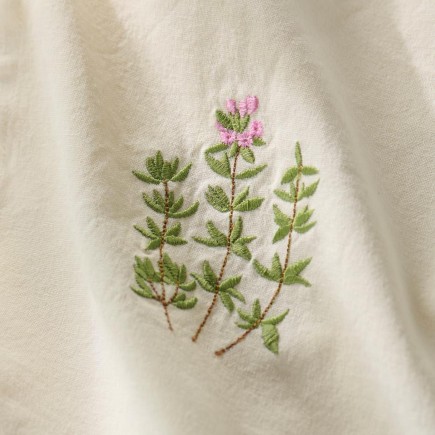 Torchon de cuisine coton broderie fleur IB Laursen