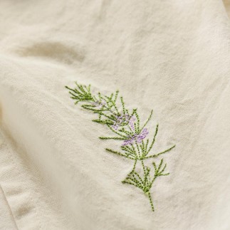 Torchon de cuisine brode coton fleur IB Laursen
