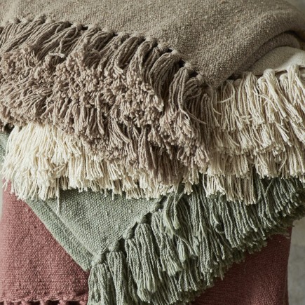 plaid coton recycle beige naturel marron madam stoltz