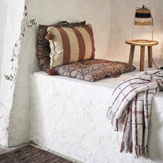 plaid coton recycle blanc rose madam stoltz