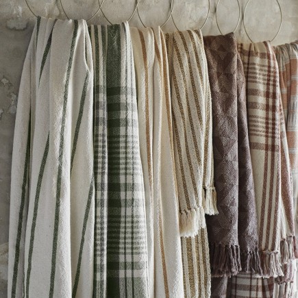 plaid a carreaux coton recycle rouille cannelle madam stotz