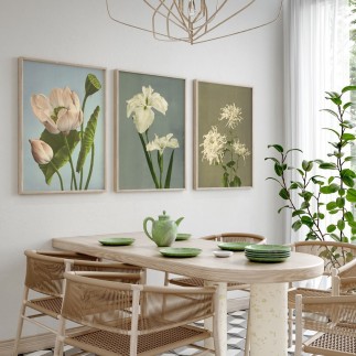 Photographie florale colorisée The Dybdahl Triple Lotus