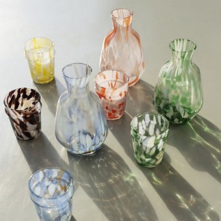 Carafe couleur verre souffle tachete Madam Stoltz
