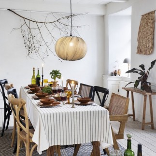 Suspension organique bois bambou naturel Madam Stoltz
