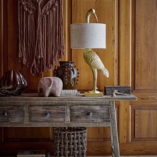 Lampe de table oiseau heron doré Bloomingville