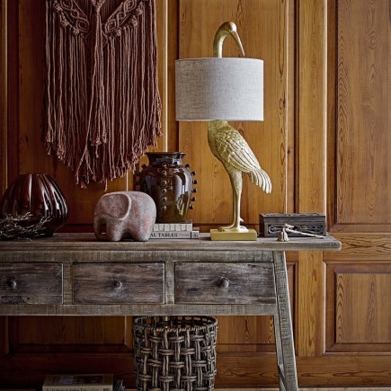 Lampe de table oiseau heron doré Bloomingville