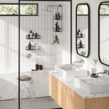 Etagere de douche design acier Umbra Cubiko set de 2