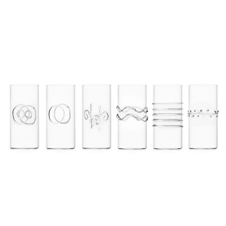 Verre haut design texture long drink Ichendorf Milano Deco set de 6