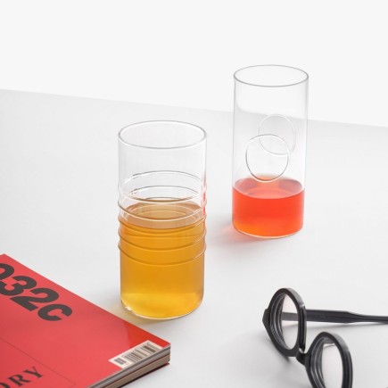 Verre haut design texture long drink Ichendorf Milano Deco set de 6