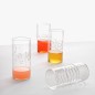 Verre haut design texture long drink Ichendorf Milano Deco set de 6
