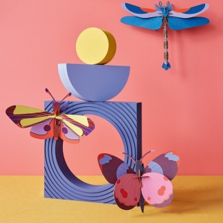studio roof papillon bellissima mural decoratif