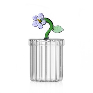 Boite verre bonbonniere Ichendorf BOTANICA lilac flower