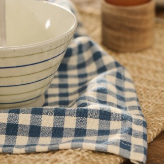 Serviette de table petits carreaux couleur bleu IB Laursen