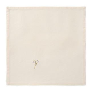 Serviette de table broderie fleur coton IB Laursen SUMMER VIBES