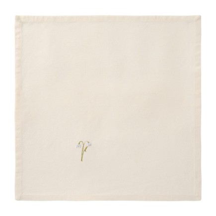 Serviette de table broderie fleur coton IB Laursen SUMMER VIBES