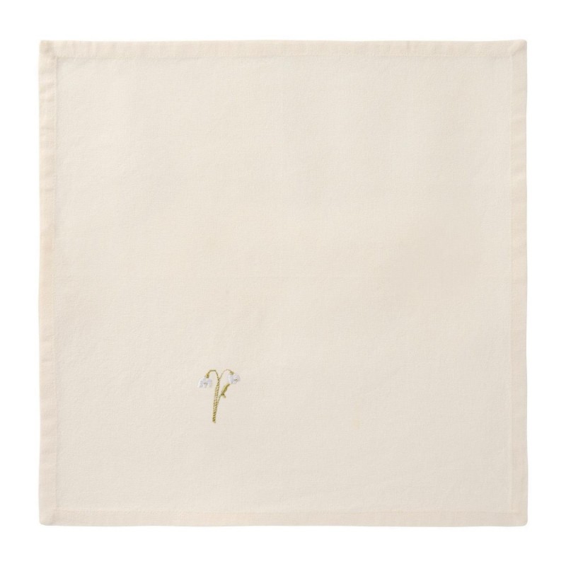 Serviette de table broderie fleur coton IB Laursen SUMMER VIBES