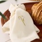 Serviette de table broderie fleur coton IB Laursen SUMMER VIBES