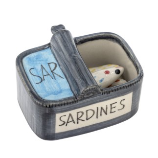 Repose couteau poisson sardine gres Bloomingville set de 5