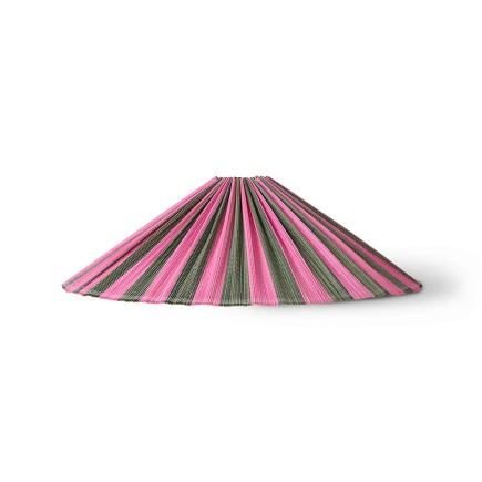 Abat jour de lampe bambou rayures couleur HK living plisse