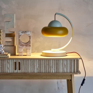 Lampe de table design jaune Bloomingville Bubble