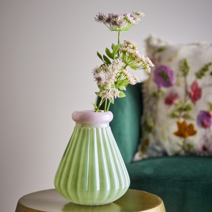 Vase verre cotele multicolore Bloomingville Judith