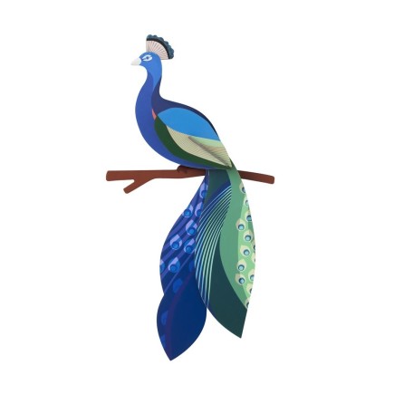 Paon decoration murale carton Studio Roof Peacock
