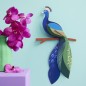 Paon decoration murale carton Studio Roof Peacock
