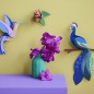 Paon decoration murale carton Studio Roof Peacock