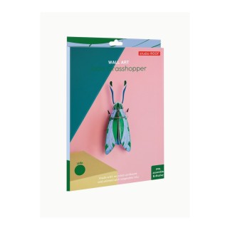 Sauterelle decoration murale carton metalise Studio Roof Grasshopper