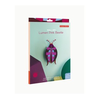 Petit scarabee decoration murale carton Studio Roof Lumen Pink Beetle
