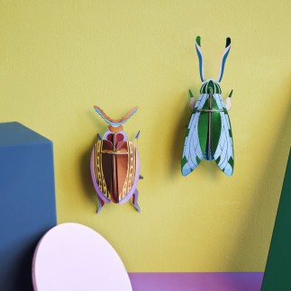 Capricorne decoration murale Studio Roof Cuprum Beetle