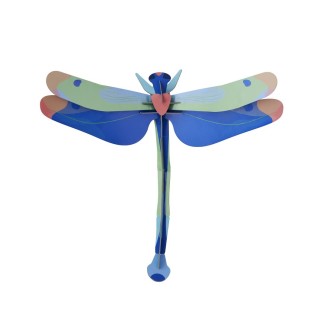 Libellule murale carton Studio Roof Blue Dragonfly
