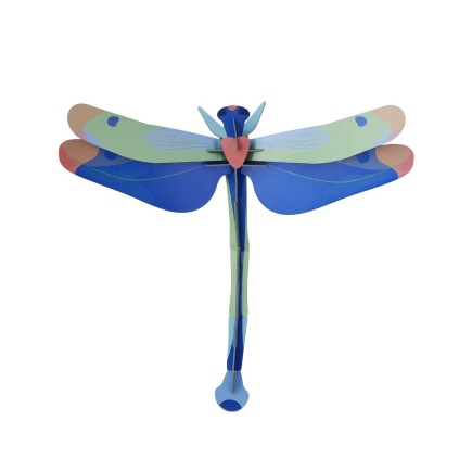 Libellule murale carton Studio Roof Blue Dragonfly