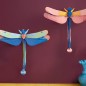 Libellule murale carton Studio Roof Blue Dragonfly